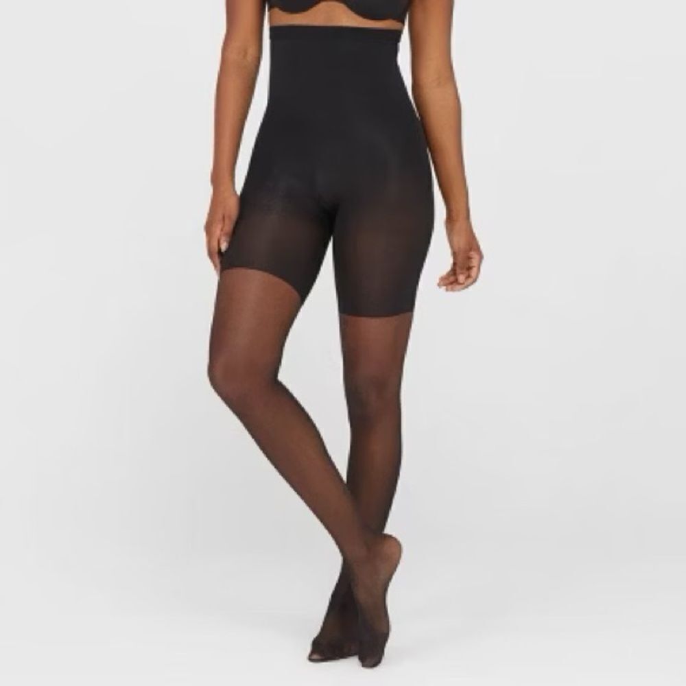 Assets by Spanx Black Shaping Pantyhose Tights Size 1 New